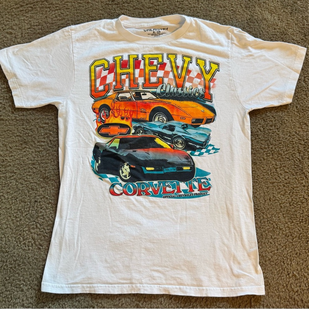 White Graphic Chevy T-Shirt